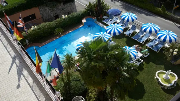 Hotel Cristallo, Malcesine, Lake Garda, Pool and Garden